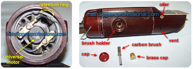 Photo Side & Bottom View of the Oster Classic 76 Hair Clipper